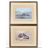 David Shepherd 1931
A pair of signed coloured prints
Recumbent Zebras and Bloat of Hippotami
Both