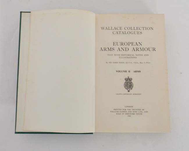 Books; Volumes 1 & 2 of the  Wallace collection catalogues '' European Arms & Armour ''. c1962. Text - Image 8 of 10