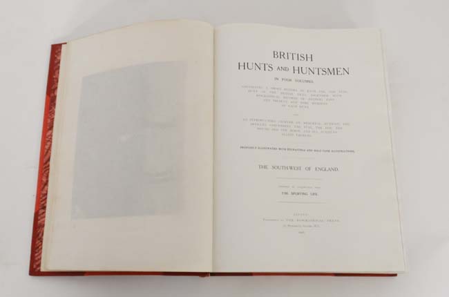 Books: '' British Hunts and Huntsmen '', in 4 volumes. The books illustrated with engravings and - Image 23 of 23