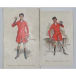 Hunting :
After Charles ' Snaffles' Johnson Payne (1884-1967) 
Two hand coloured engravings '