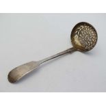 A Victorian silver fiddle pattern sifter spoon / ladle. Hallmarked Exeter 1873 maker Josiah Williams