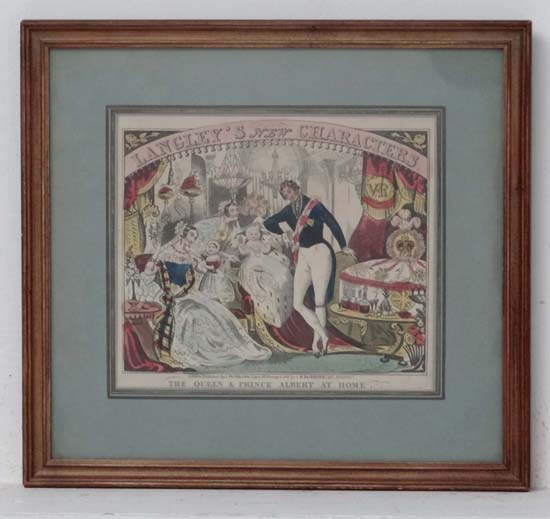 J.B. Fairburn XX,
Hand coloured wood engraving (Rare),
' The Queen & Prince Albert at Home. - Image 6 of 6