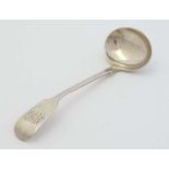 A Victorian silver fiddle pattern small ladle. Hallmarked Exeter 1859 maker John Stone .  4 3/4"
