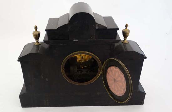 Classical Slate cased Clock : an 8 Day c - Image 8 of 8