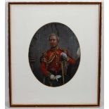 Militaria : A late Victorian portrait of a General of the British Army , in dress uniform with