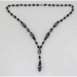 A Venetian glass bead necklace. Approx 30" long  CONDITION: Please Note -  we do not make