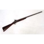 Militaria : A unusual and rare 19thC percussion muzzle loading smoothbore sporting gun by C . H .