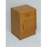 Vintage Retro :  A G-Plan ( EG )  single Brandon Bedside unit in blonde oak comprising of a  single