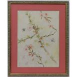 Monogrammed and dated 1988
Watercolour
Apple blossom
Signed lower left
11 7/8 x 8 7/8"
 CONDITION: