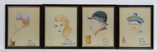 XX cartoons circa 1930
Watercolours
' Drinks & Drinkers ' to include :
' Guinness '
' Scotch '
' - Image 5 of 5
