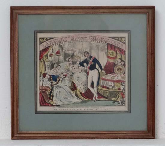 J.B. Fairburn XX,
Hand coloured wood engraving (Rare),
' The Queen & Prince Albert at Home. - Image 4 of 6