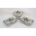 A set of three Copeland Spode ''Indian Tree''  tureens and covers. Consisting of two rectangular