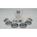 Vintage Retro :  An Art Deco Coffee set marked' Tuscan Fine English Bone China " Manhattan"  under