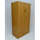 Vintage Retro : a British G-Plan ( EG ) 1953 Brandon Double wardrobe , light oak model no. B818 ,