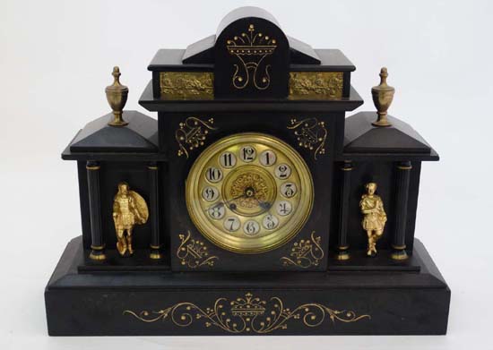 Classical Slate cased Clock : an 8 Day c