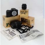 Photography : 3 boxed Nikon  items ,to include Nikon F-601 AF camera , Zoom lens Nikkor 70-210mm f/