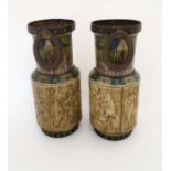 Biscuit Tins : A pair of Huntley and Palmers early Biscuit tins, The ' Egyptian Vase ' tins first