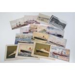 Shipping memorabilia : postcards to include White Star Line and Cunard, RMS Queen Mary, Queen
