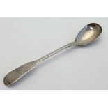 A Victorian fiddle pattern mustard spoon. Hallmarked London 1838 maker Charles Boyton  5 1/4"