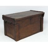 An unusual 18thC Continental coffer / lidded box  36 1/2" wide x 20 1/2" high x 19" deep  CONDITION: