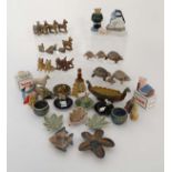 A box of approximately 44 Wade figures including whimsies, blow ups and pin dishes.  To include