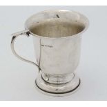 A HM silver Christening cup Birmingham 1945 maker A L Davenport Ltd 3 1/4" 64g CONDITION: Please