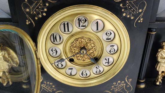 Classical Slate cased Clock : an 8 Day c - Image 4 of 8