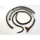 Militaria : A beadwork snake , marked ' Turkish Prisoner 1917 '   CONDITION: Please Note -  we do