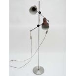 Vintage Retro : a Danish Standard Directional light with a brushed aluminium covered circular base