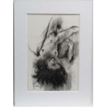 Derek Jones (c. 1955),
Charcoal,
Nude lying on her back,
Signed lower left,
18 x 12 2/8". CONDITION: