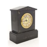 Slate Clock  : a HAC slate cased  mantle clock ( timepiece ) , the case 9" high with a  3 1/4" dial.