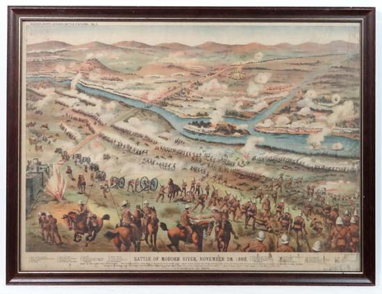 Boer War: A large polychrome print from the Bacon's South African Battle Pictures Series (No 5 ) ,