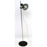 Vintage Retro :  a Danish floor standing Standard directional lamp with metallic green coloured