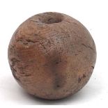 Farming Bygone : an unusual spherical large halter weight ( to prevent a tethered beast from getting