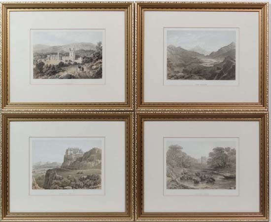 T. Picken after G.F. Robson ,
Four hand coloured Scottish lithographs ,
' Glen Falloch ' ,
'