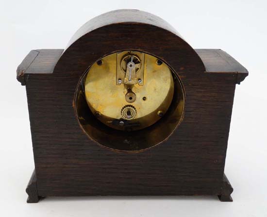 Mappin and Webb  Mantel Clock : a Timepiece  with cylinder movement with escapement movement - Image 5 of 6