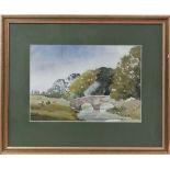 R. S. Hair 1994,
Watercolour,
' Cogenhoe Mill Bridge - Northants ',
Signed lower right and titled