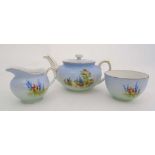 An MZ Altrohlau CMR three piece small Tea Set. Made in Czechoslovakia. Comprising tea pot , sugar