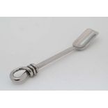 A silver plated stilton scoop with rope twist handle. 7 1/4" long  CONDITION: Please Note -  we do