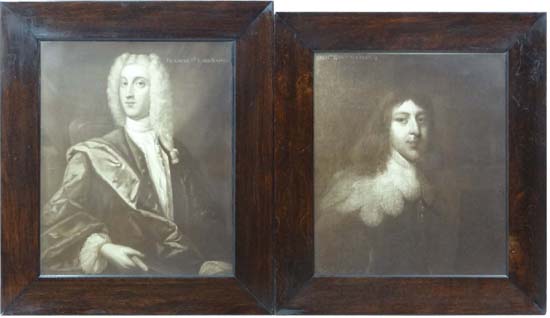 A pair of Sepia prints,
After Jamieson portrait , 'Archibald Napier , 2nd Lord Napier '  (1625-1660)