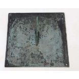 Old Sundial : an Early brass figural Sundial with Octopus formed Gnomon and rich verdigris