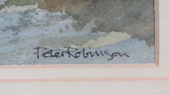 Peter Robinson XX,
Watercolour,
' Evening Shadows ',
Signed lower right, titled to mount and has - Image 4 of 4