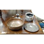 A quantity of miscellaneous Arts and Crafts metalware etc CONDITION: Please Note -  we do not make