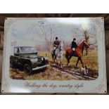 Metal sign ' 'Land rover series 1' CONDITION: Please Note -  we do not make reference to the