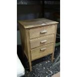 Pine chest of 3 drawers CONDITION: Please Note -  we do not make reference to the condition of