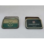 Exmoor Hunt : two tobacco tins having lithography for W. O. Bigg & Co Broad Cut Exmoor Hunt Mixture,