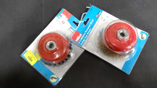 2 x 42 wire cup brushes (2) CONDITION: Please Note -  we do not make reference to the condition of