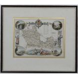 Map: A framed and glazed map of '' Berkshire '' by Thomas Moule. C1840. From a series originally