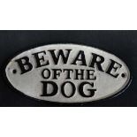 Beware of the Dog sign CONDITION: Please Note -  we do not make reference to the condition of lots