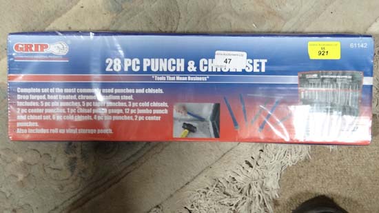 28  piece punch and chisel set CONDITION: Please Note -  we do not make reference to the condition